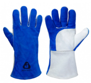 заказать Перчатки сварщика с крагой Jeta Safety Ferrus Frost цвет синий/серый 