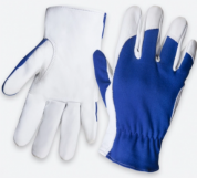 заказать Кожаные перчатки Locksmith синий/белый, размер XL 
