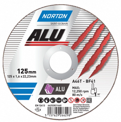  Norton Alu / Aluminium 125x2.5x22.23 мм купить