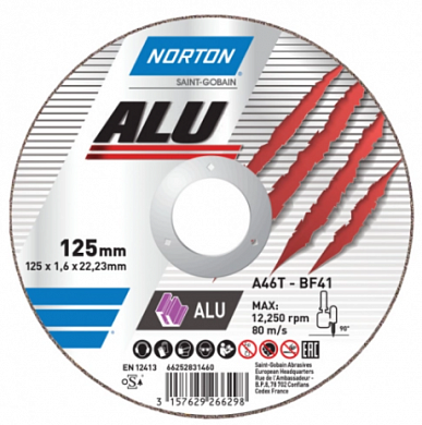  Norton Alu / Aluminium 125x1.6x22.23 мм купить