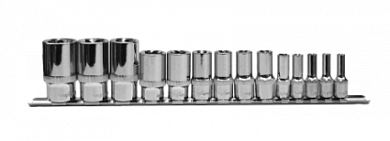  Набор головок торцевых глубоких 1/4", 3/8", 1/2"DR на держателе, внешний TORX®, E4-E24, 14 предметов Ombra купить