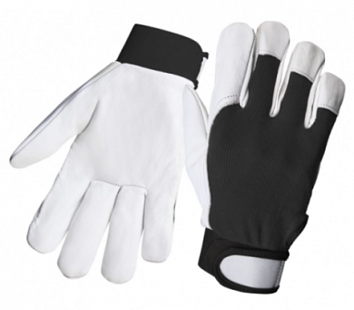  Кожаные перчатки Jeta Safety Winter Mechanic, цвет черный/белый JLE305-8/M купить