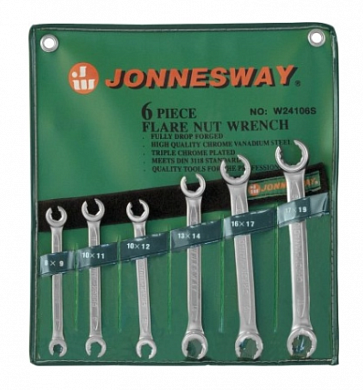  Набор ключей гаечных разрезных в сумке, 8-19 мм, 6 предметов Jonnesway купить
