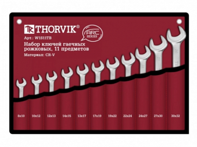 Набор ключей гаечных рожковых серии ARC в сумке, 8-32 мм, 11 предметов Thorvik купить