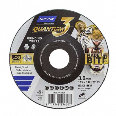  Norton Quantum 3 LCG 125x3.0x22.23 NQ30S T27 комбинированный диск купить