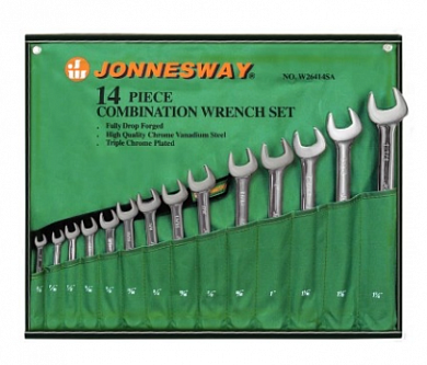  Набор ключей гаечных комбинированных дюймовых в сумке 3/8"--1-1/4", 14 предметов Jonnesway купить