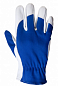 Кожаные перчатки Locksmith синий/белый, размер M
