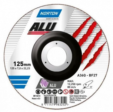  Norton Alu / Aluminium 125x7x22.23 A36Q BF27 купить