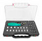 Рукоятка отверточная трещоточная с гибкой головкой в наборе с битами и головками, 53 предмета Jonnesway