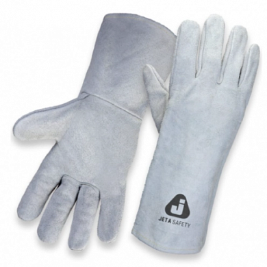  Перчатки сварщика с крагой Jeta Safety Light 10/XL, из спилковой кожи, цвет серый купить