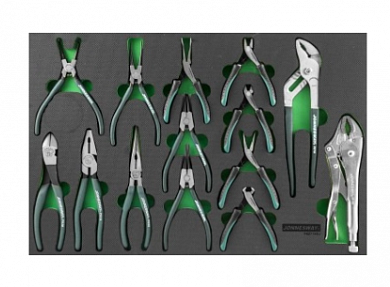  Набор шарнирно-губцевого инструмента в ложементе EVA 560х400 мм, 14 предметов Jonnesway купить