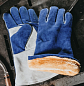 Перчатки сварщика с крагой Jeta Safety Ferrus Frost цвет синий/серый